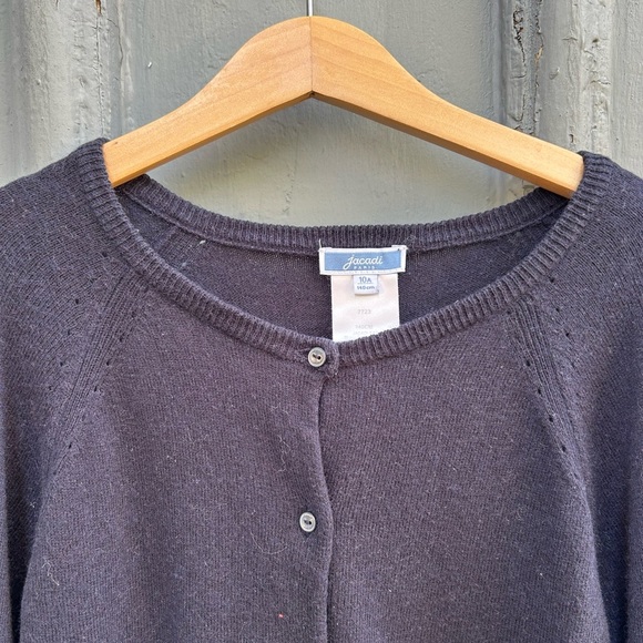 Jacadi Navy Wool Cotton Cardigan, size Youth 10 - Picture 6 of 8